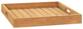 Vassoio Da Portata 50x50 Cm İn Legno Massello Di Teak /