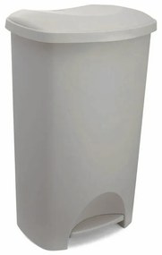 Cestino per la spazzatura greige in plastica con pedale 50 l – Addis