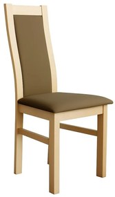 Sedia da pranzo ZOE rovere/marrone scuro