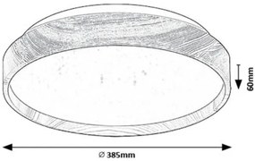 Rabalux 71144 - Plafoniera LED LEANA LED/24W/230V 3000K diametro 38 cm