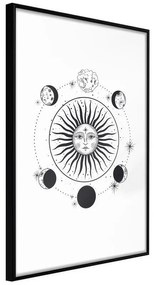 Poster  Sun and Moon  Cornice Quadri Cornice nera, Larghezza x Altezza Home decor 40x60