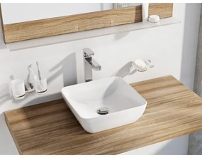 Ravak XJX01138001 - Lavabo da appoggio UNI SLIM 38x38 cm ceramica/bianco
