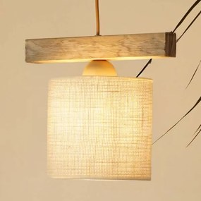 Brilagi - Lampadario a sospensione con filo FOREST 1xE27/15W/230V pino/marrone/color crema