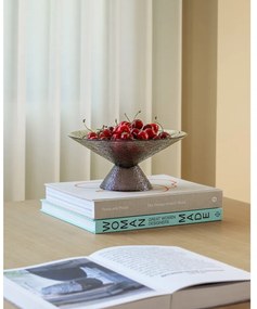 Fruttiera in vetro verde e marrone ø 25 cm Bonbon - Hübsch