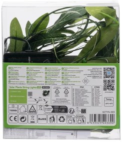Aigostar - Catena LED solare 50xLED/7m IP65 bianco caldo oliva