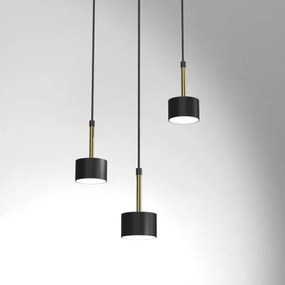 Lampadario su corda ARENA 3xGX53/11W/230V nero/oro