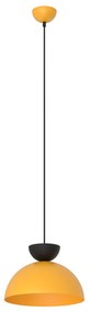 Lampadario Minimal Efesto Acciaio Nero Arancione 1 Luce Gx53 Ip20