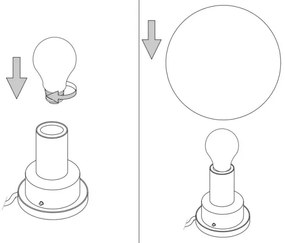 Ideal Lux - Vetro di ricambio universale MAPA per portalampade E27, Ø 20 cm, bianco