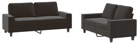 Set di divani 2 pz nero in tessuto