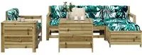 Set Divani da Giardino 7 pz in Legno Impregnato di Pinocod mxl 116866