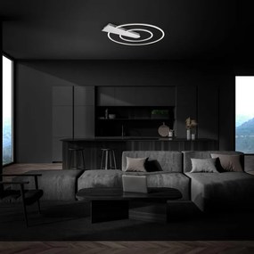 Plafoniera LED moderno Nico, argento Ø 49.5 cm