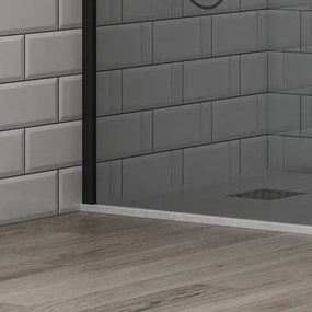 Doccia walk in 80 cm profilo nero e vetro fumé | KS2800NF - KAMALU