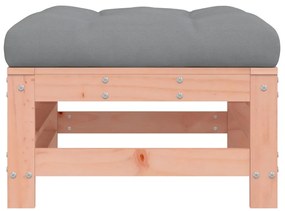 Poggiapiedi da giardino con cuscino legno massello di douglas