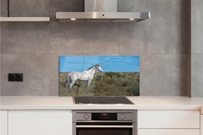 Pannello paraschizzi cucina Campo di unicorni 100x50 cm
