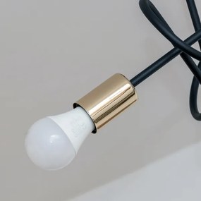 Plafoniera OXFORD 3xE27/15W/230V oro/nero