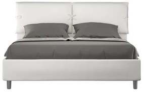 Letto contenitore imbottito 160x210 similpelle bianco Sleeper