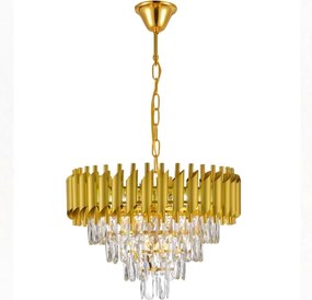 Brilagi - Lampadario a sospensione con catena ECLIPSE 7xE14/10W/230V Ø 48 cm dorato