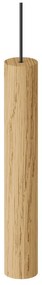 Lampada a sospensione a LED con paralume in legno ø 3 cm Chimes - UMAGE