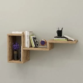 Mensola Sospesa Design Moderno 78x20x33 Berry Rovere