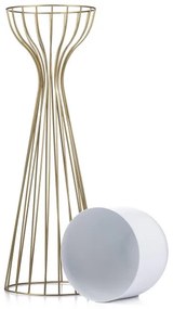 Vaso da fiori in metallo LOFT 68x20 cm oro/bianco