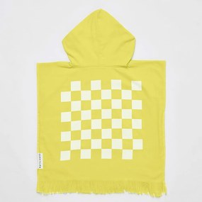 Asciugamano in cotone giallo con cappuccio 62x63 cm Checkerboard - Sunnylife