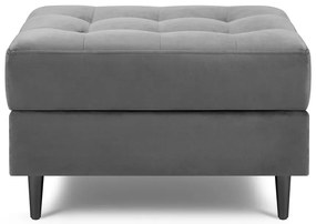 Poggiapiedi in velluto grigio chiaro Santo - Milo Casa