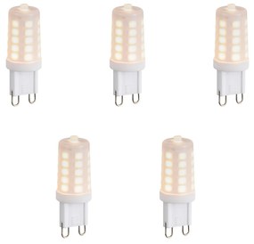 Set di 5 lampadine LED dimmerabili G9 opale 1,2W 100lm 2200K