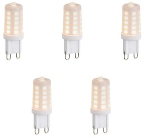 Set di 5 Lampadine LED G9 dimmerabili Opale 1.2W 100 lm 2200K