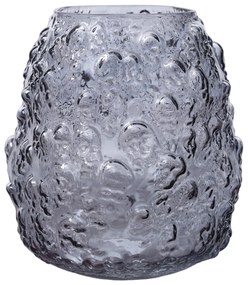 Vaso arredo vetro 21 cm grigio