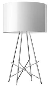 Flos Ray Table Lampada Da Tavolo H.67 cm a luce diffusa con dimmer in alluminio Bianco lucido