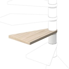 Gradino Nara in legno bianco L 890 mm H 230 mm