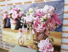 Quadro su tela – Garofano rosa romantico in stile vintage