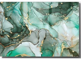 Pittura su vetro 100x70 cm Turquoise - Wallity