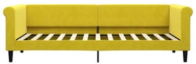 Letto da giorno giallo 80x200 cm in velluto