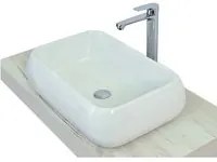 Lavabo da appoggio con troppo pieno 56x43,5x13,5 cm Mues Gary