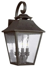 Applique classico chic da esterno FE-GALENA2-L-SBL marrone IP44 3X E14 ELSTEAD