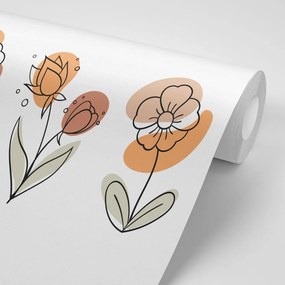 Carta da parati – Fiori minimalisti