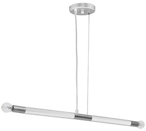 Lampadario a sospensione con filo BASTONE WHITE 2xE14/40W/230V bianco/cromo lucido
