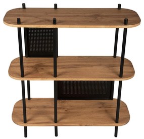 Scaffale in acciaio nero Sole, 80 x 83,5 cm - Leitmotiv