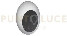 Applique led per esterni in alluminio nero ap.shell-nero