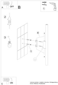 Lampada da parete color mattone Fideus – Sollux