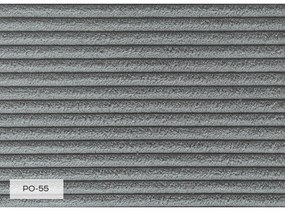 Chaise longue grigio chiaro (con penisola a destra) con rivestimento in velluto a coste Chic Charlotte – Miuform