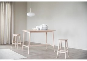 Sedia da bar di colore naturale in rovere massiccio (altezza della seduta 65 cm) Austin – Rowico