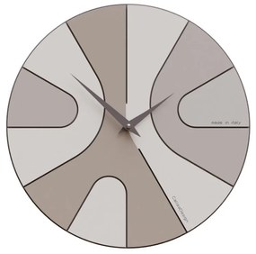 CalleaDesign Orologio da parete moderno silenzioso AsYm- in vari colori CAFFELATTE