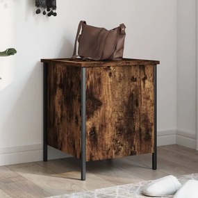 Panca Portaoggetti Rovere Fumo 40x42,5x50 Cm Legno Multistrato /