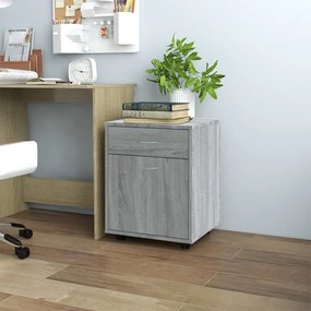 Armadietto Con Ruote Grigio Sonoma 45x38x54cm Legno Multistrato /