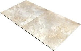 Pavimento grès porcellanato effetto travertino 50 x 50 cm Alfalux collezione Poseidon noce