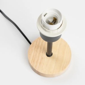 Brilagi - Lampada da tavolo NUBILA WOOD 1xE27/25W/230V quercia/bianco