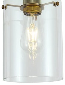 Lampada da terra di design bronzo con vetro trasparente - Domo