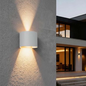 Applique LED 12W Bidirezione Curvo IP65 CCT con LED OSRAM - Bianca